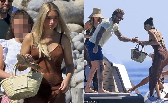 Tiểu thư Harper Beckham diện váy 2 dây khoe body phổng phao nhưng bị chê 