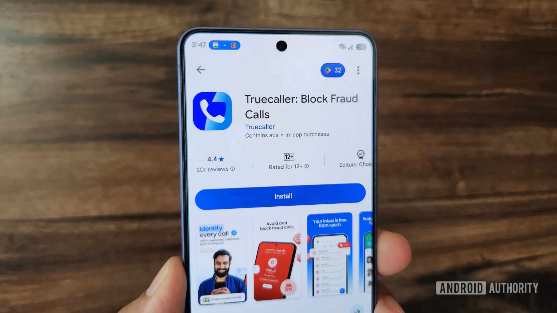 android phone showing truecaller app on play store 1920w 1080hjpg