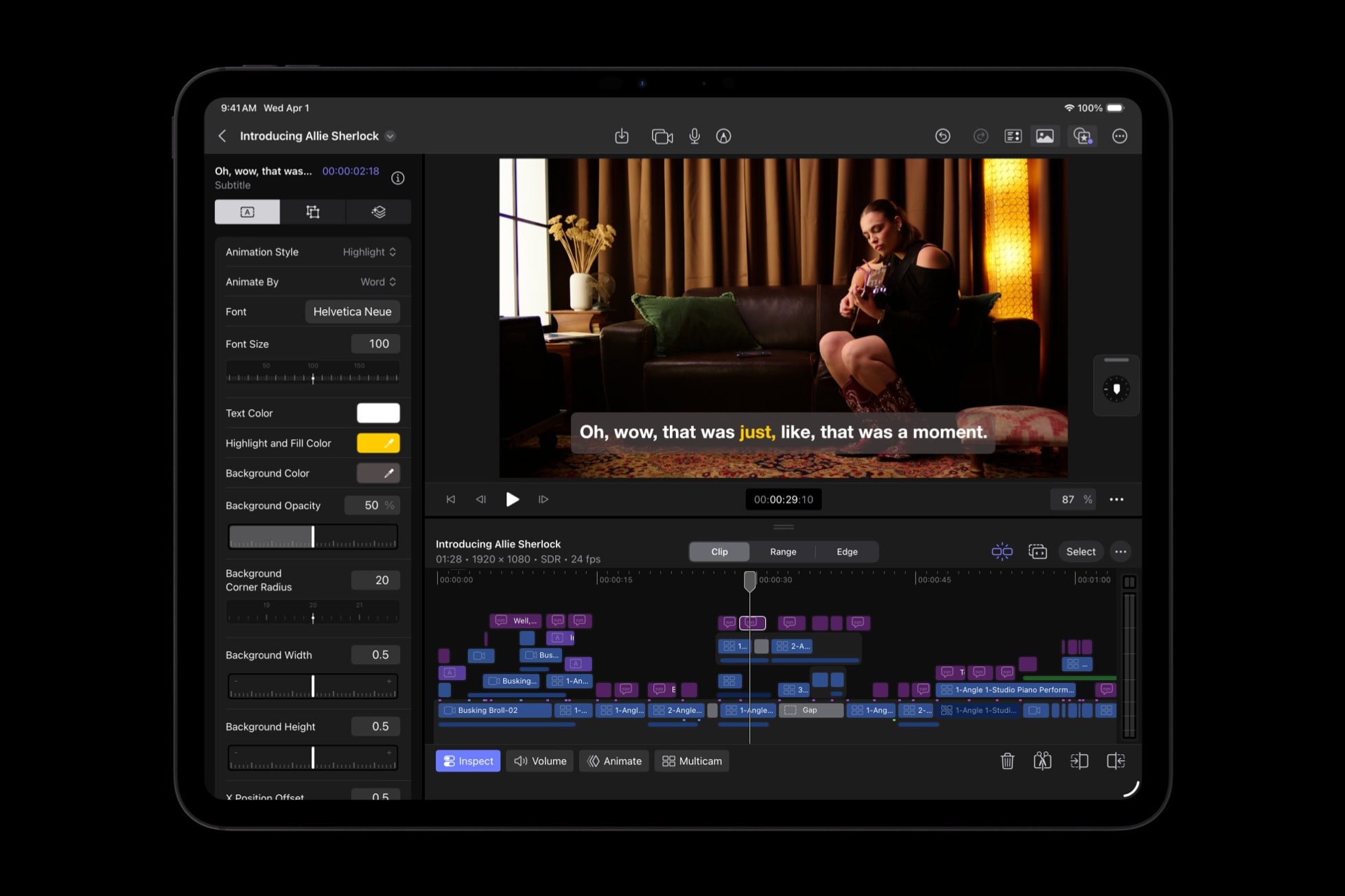 apple creator studio final cut pro generate captions on ipadbigjpglarge2x