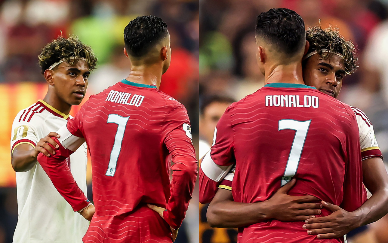 Xúc động cái ôm của Lamine Yamal 18 tuổi với huyền thoại Ronaldo 41 tuổi: Khoảnh khắc của cuộc chuyển giao thế hệ 