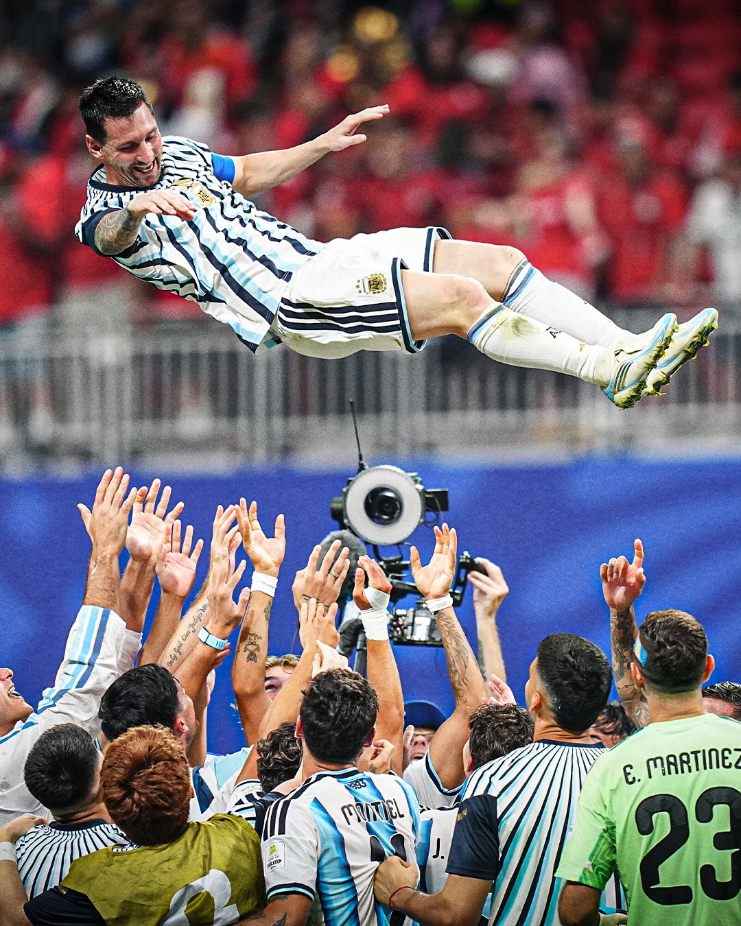 photo by espn fc on july 07 2026 may be an image of american football football ball crowd stadium and text that says 23