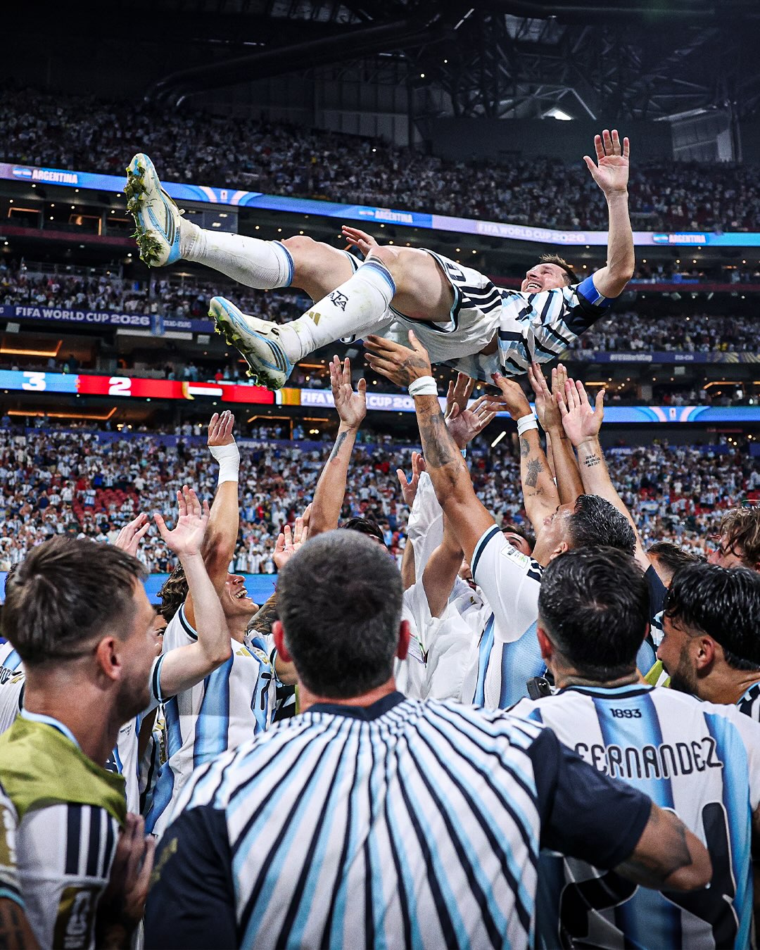 photo by espn fc on july 07 2026 may be an image of american football football crowd stadium and text that says aagentira aot fifa world fifaworldcup2026 cup 2026 1893 fernandez