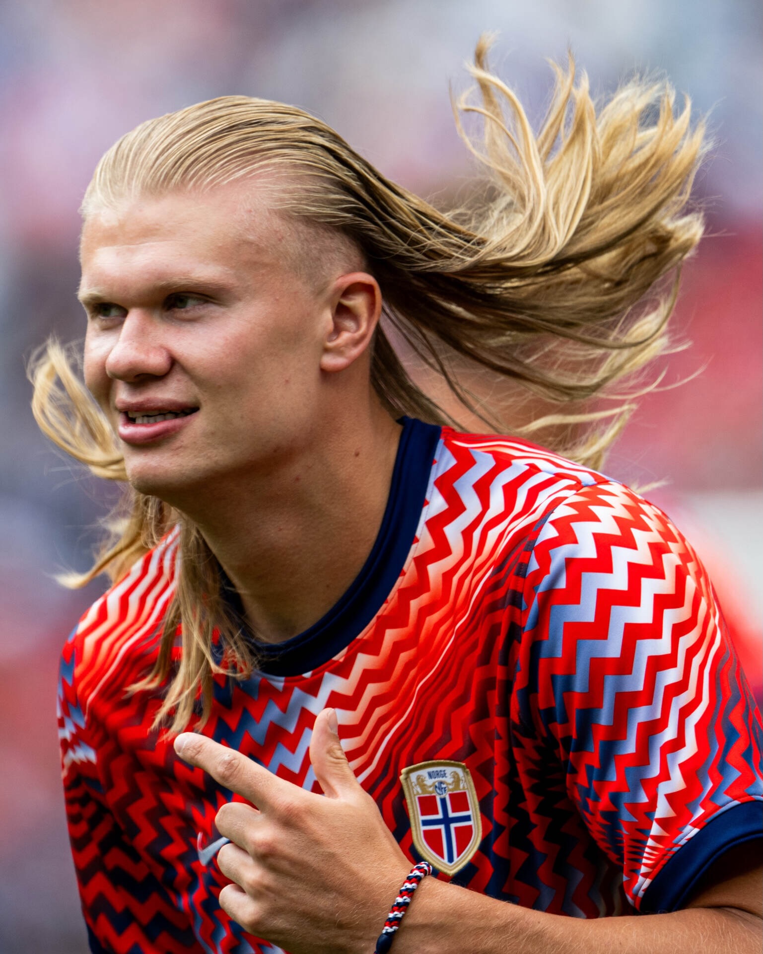 photo by erling braut haaland on june 27 2026 may be an image of american football football stadium and text