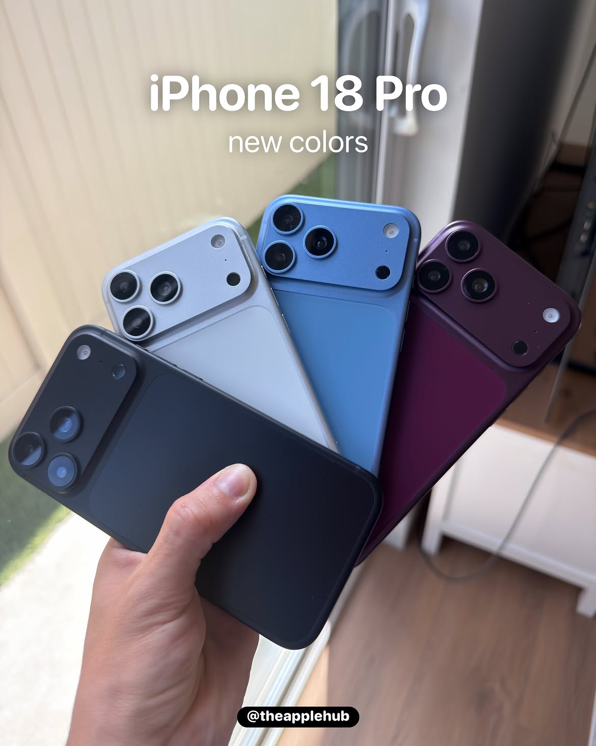 these iphone 18 pro max dummy units give us our best look yet at the upcoming new colors which