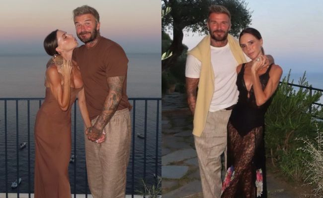 Victoria Beckham diện váy xuyên thấu khoe nội y sexy tình tứ bên David Beckham tại nơi lần đầu hẹn hò vào 29 năm trước