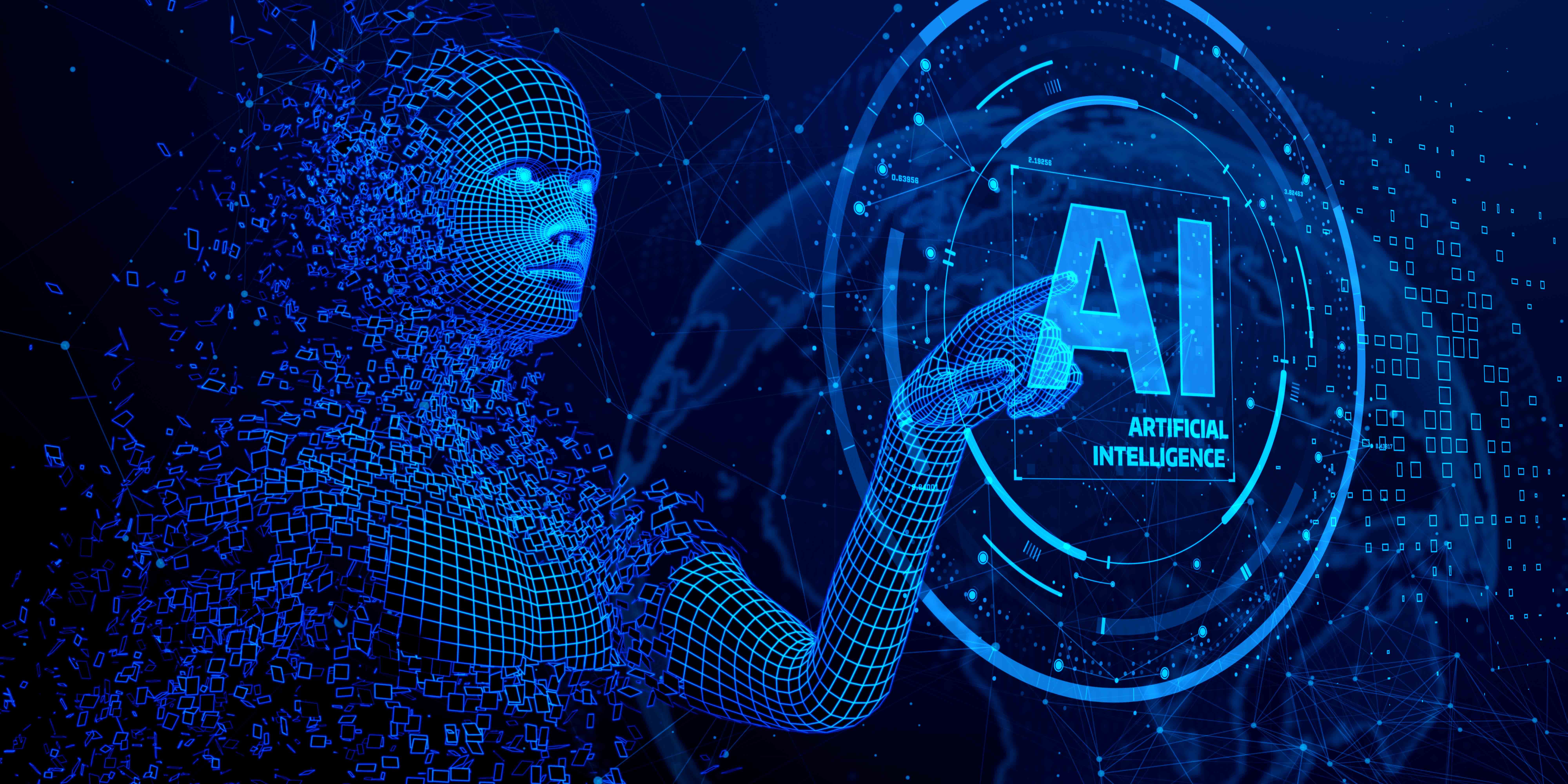 artificial intelligence ai machine learning business internet technology concept 3d render illustration