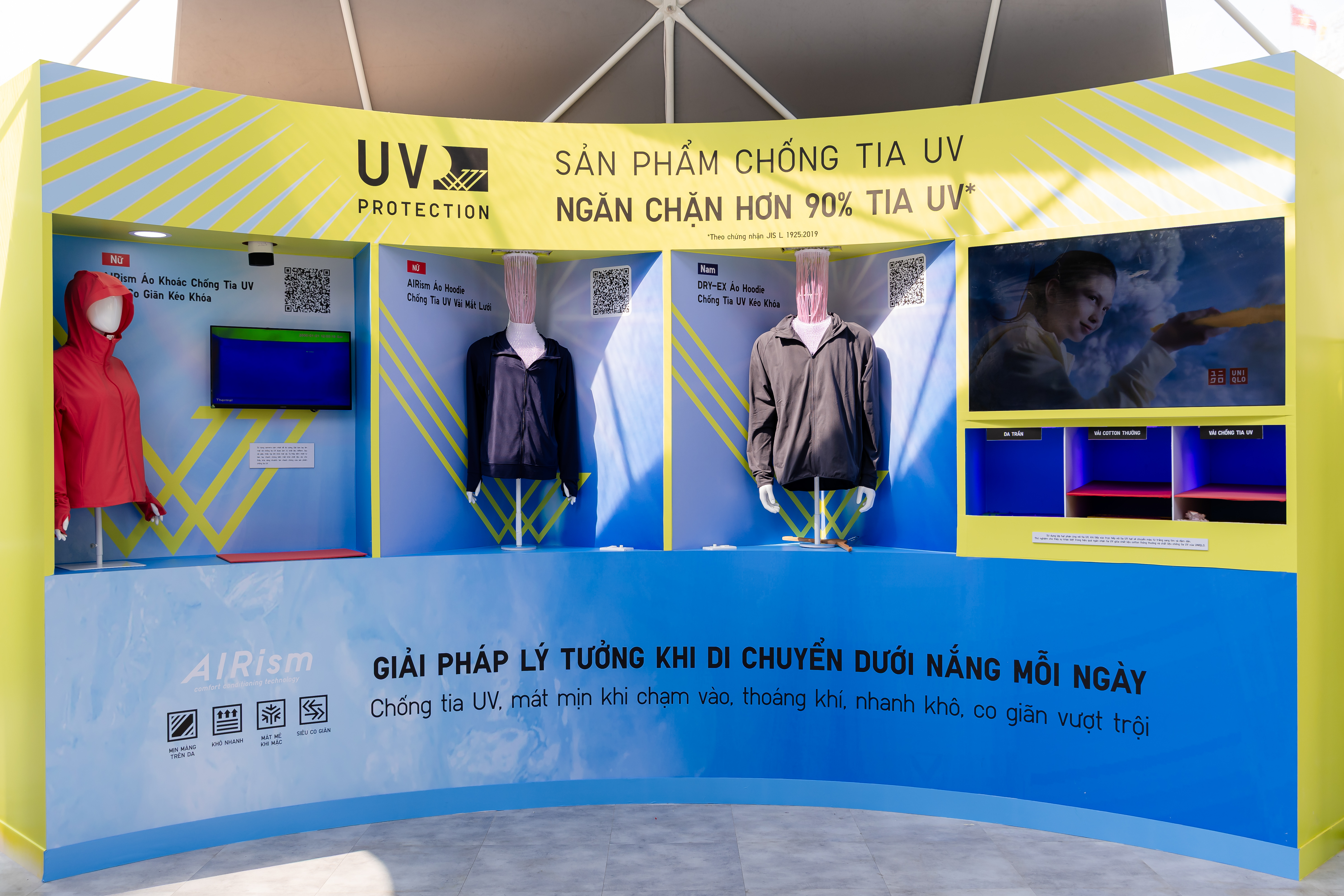 uniqlo mang tro lai khong gian trai nghiem ngoai troi dong san pham chong tia uv voi kha nang ngan chan hon 90 tia uv1 1