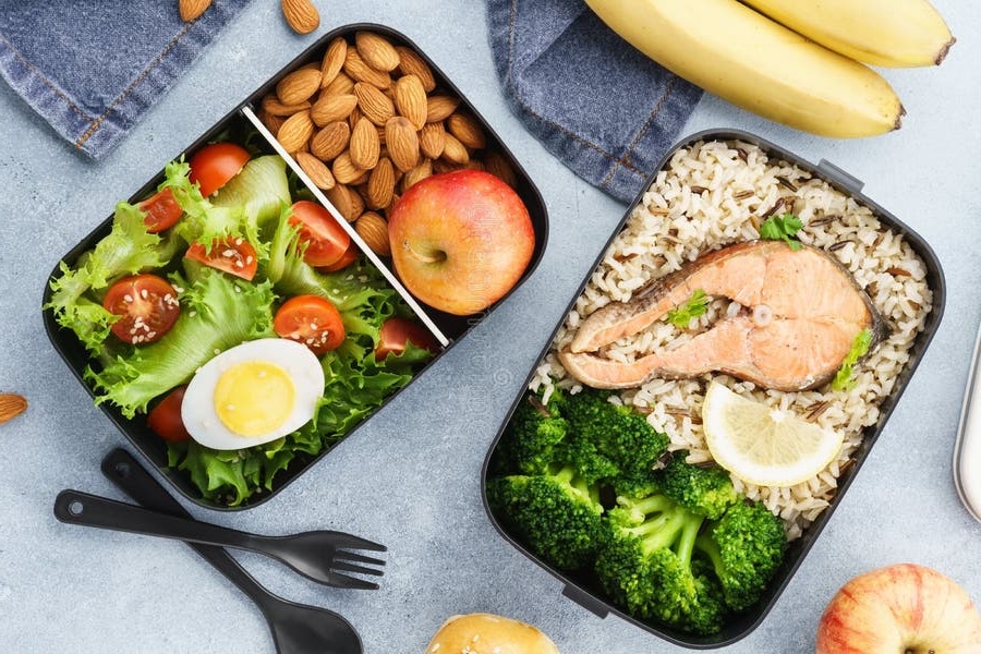 lunch boxes food ready to go work school meal preparation dieting concept 145746072