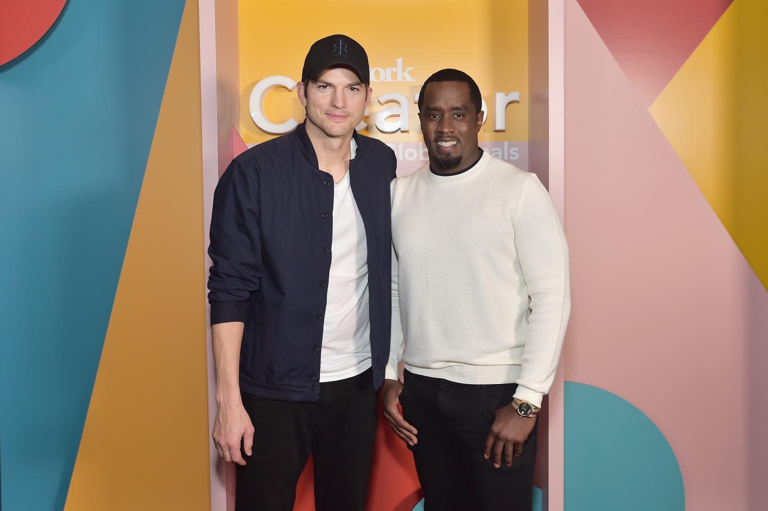 ashton kutcher l sean combs 9099