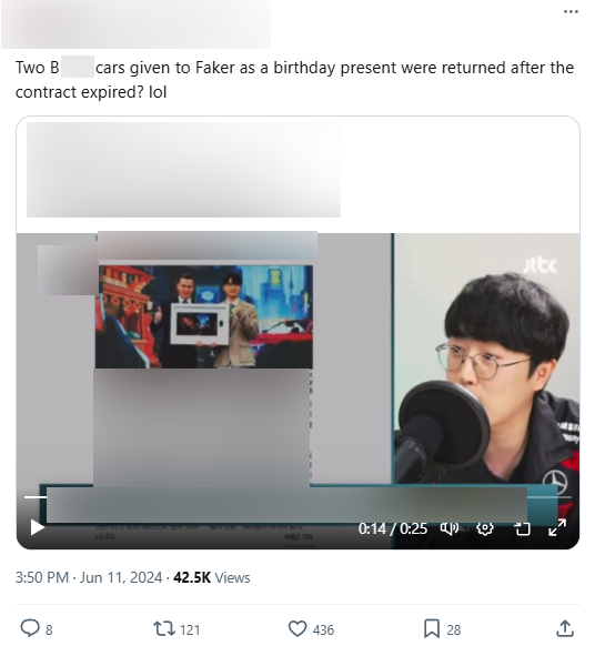 Faker bị hãng xe danh tiếng "lật mặt" khiến cộng đồng LMHT cũng "chưng hửng"- Ảnh 2. Faker bị hãng xe danh tiếng "lật mặt" khiến cộng đồng LMHT cũng "chưng hửng"- Ảnh 2.