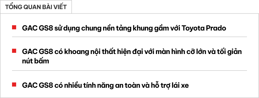 Sang tận Trung Quốc xem GAC GS8 sắp về Việt Nam: Chung gầm Toyota Prado, cạnh tranh bằng loạt trang bị xịn xò- Ảnh 1. Sang tận Trung Quốc xem GAC GS8 sắp về Việt Nam: Chung gầm Toyota Prado, cạnh tranh bằng loạt trang bị xịn xò- Ảnh 1.