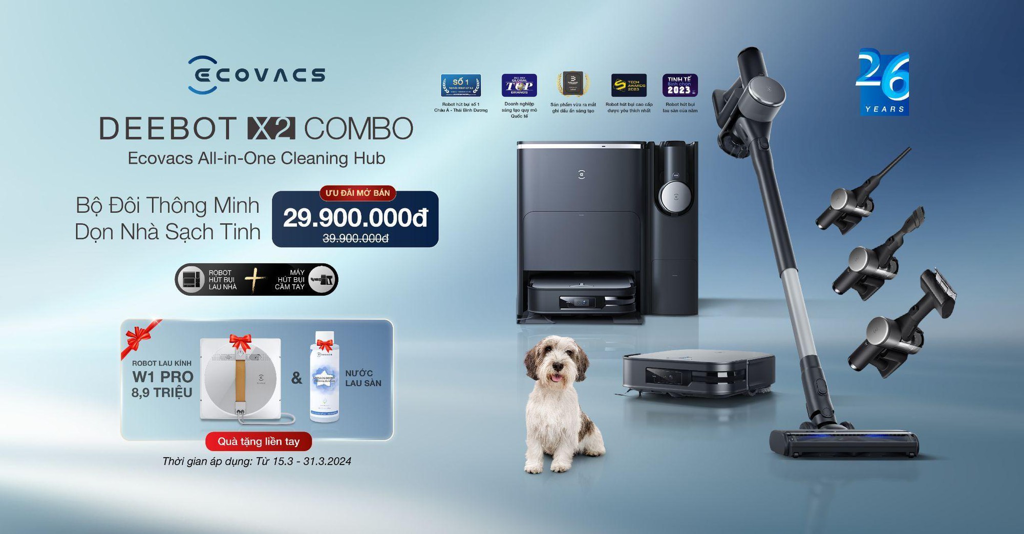 Ecovacs giới thiệu loạt sản phẩm mới: Robot hút bụi lau nhà, vệ sinh cửa kính, có mẫu thiết kế siêu lạ, tính năng "đỉnh chóp"- Ảnh 1.