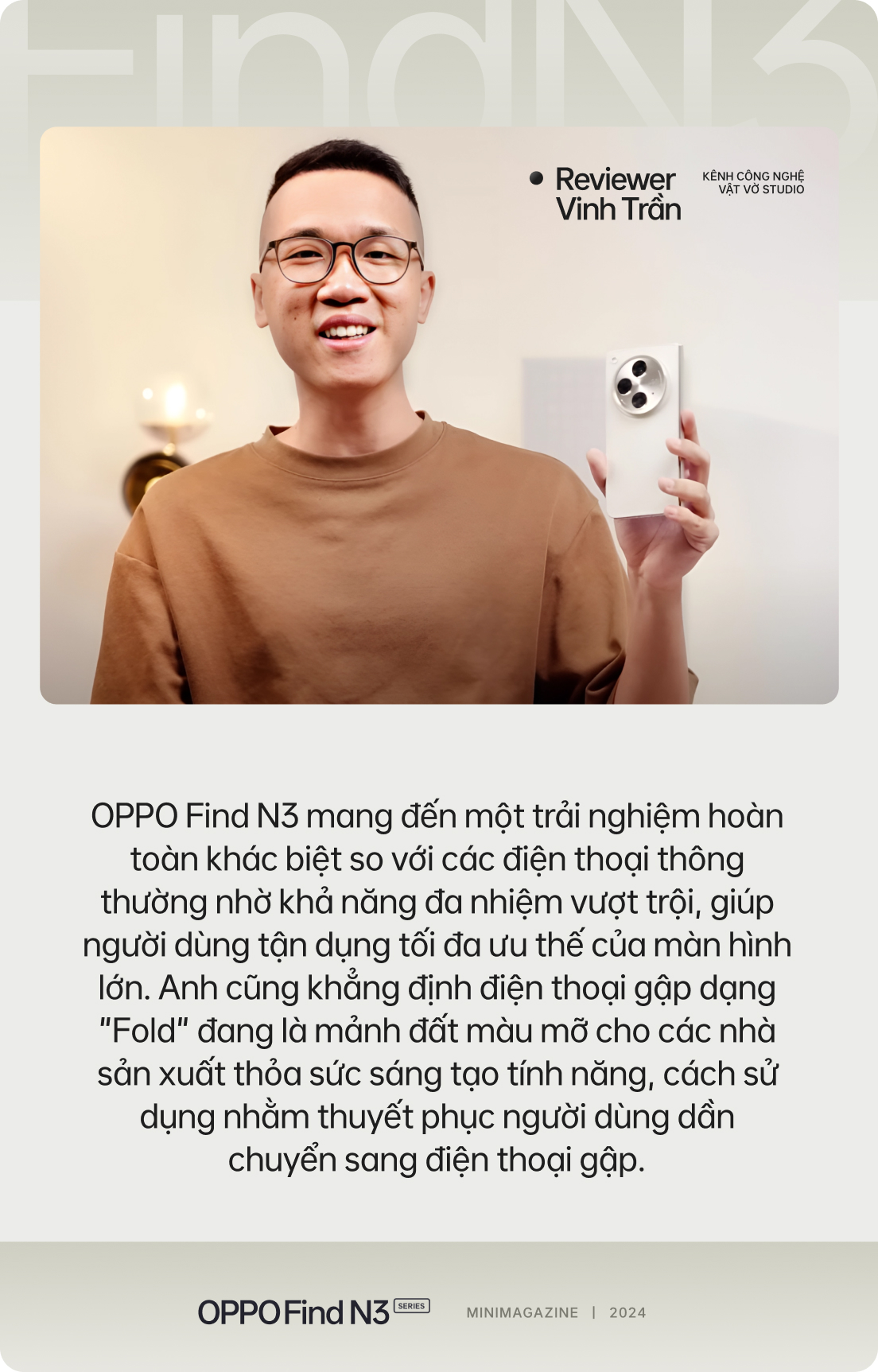 Tech reviewer kiểm chứng OPPO Find N3:
Hoá ra đây mới là điều tạo nên dấu ấn thành công cho OPPO- Ảnh 5. Tech reviewer kiểm chứng OPPO Find N3:
Hoá ra đây mới là điều tạo nên dấu ấn thành công cho OPPO- Ảnh 5.