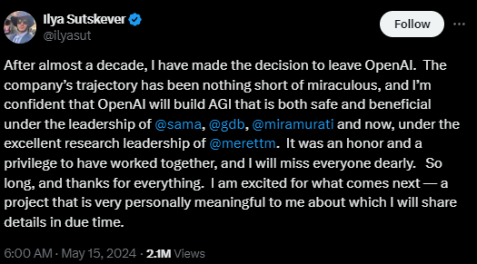 Ilya Sutskever, “tâm bão” của âm mưu sa thải CEO Sam Altman, rời OpenAI- Ảnh 1. Ilya Sutskever, “tâm bão” của âm mưu sa thải CEO Sam Altman, rời OpenAI- Ảnh 1.