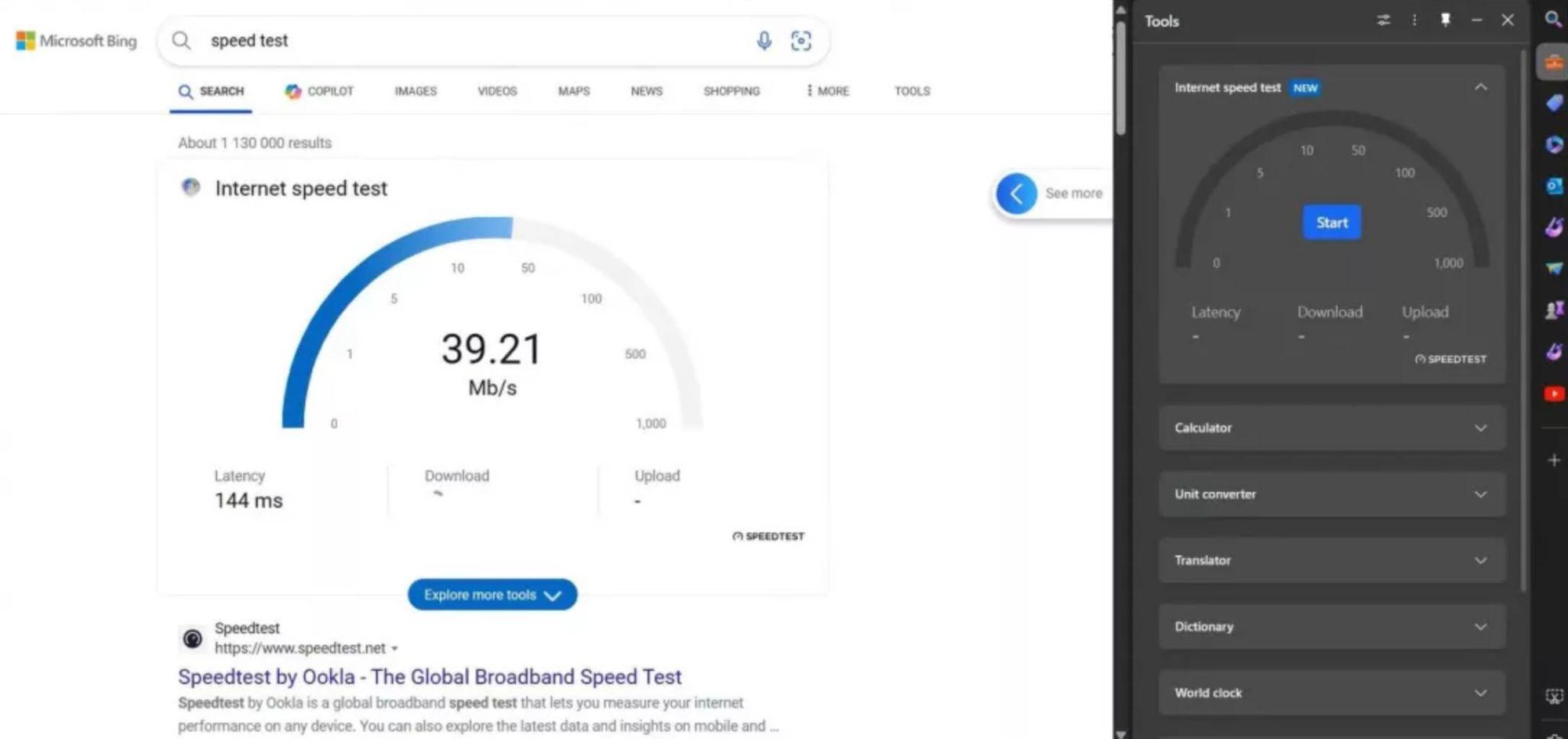 Tìm mọi cách để tăng người dùng, Microsoft mang tính năng đo tốc độ mạng trở lại Edge- Ảnh 1. Tìm mọi cách để tăng người dùng, Microsoft mang tính năng đo tốc độ mạng trở lại Edge- Ảnh 1.