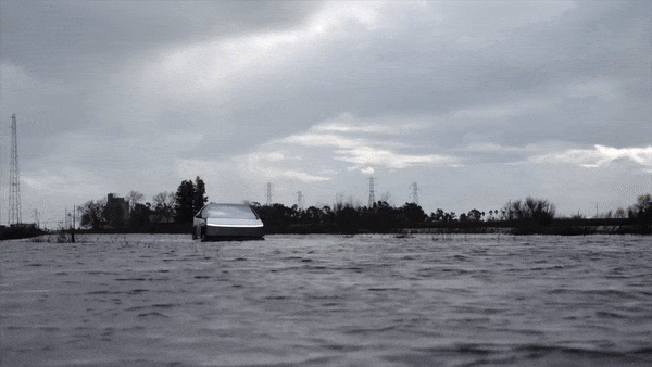 YouTuber kiểm tra khả năng lội nước của Tesla Cybertruck: hóa ra tuyên bố của ông Elon Musk là thật- Ảnh 1. YouTuber kiểm tra khả năng lội nước của Tesla Cybertruck: hóa ra tuyên bố của ông Elon Musk là thật- Ảnh 1.