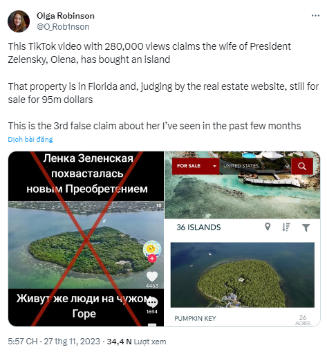 Đệ nhất Phu nhân Ukraine vướng tin đồn mua đảo tư nhân trị giá 95 triệu USD - Ảnh 2. Đệ nhất Phu nhân Ukraine vướng tin đồn mua đảo tư nhân trị giá 95 triệu USD - Ảnh 2.