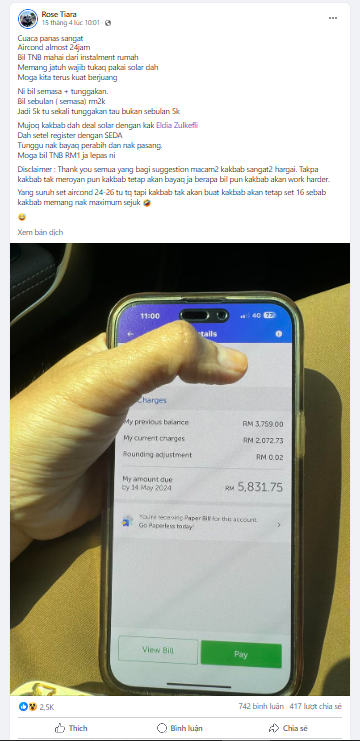 Nhìn hóa đơn tiền điện, người phụ nữ sốc khi thấy phải trả 11 triệu: Là do 2 sai lầm khi dùng điều hòa- Ảnh 1. Nhìn hóa đơn tiền điện, người phụ nữ sốc khi thấy phải trả 11 triệu: Là do 2 sai lầm khi dùng điều hòa- Ảnh 1.