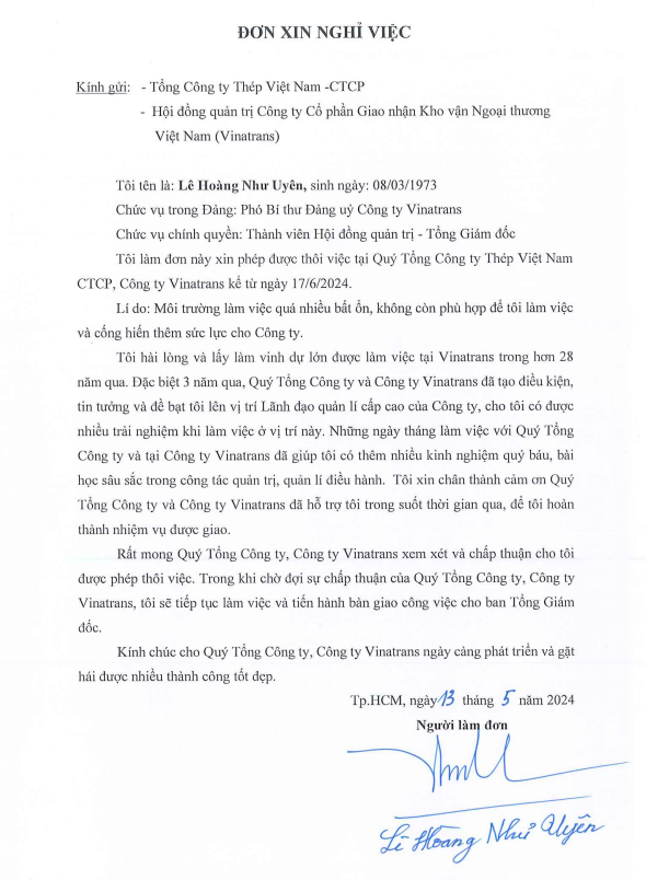 DN nhà nước có Tổng giám đốc vừa xin nghỉ việc vì DN nhà nước có Tổng giám đốc vừa xin nghỉ việc vì