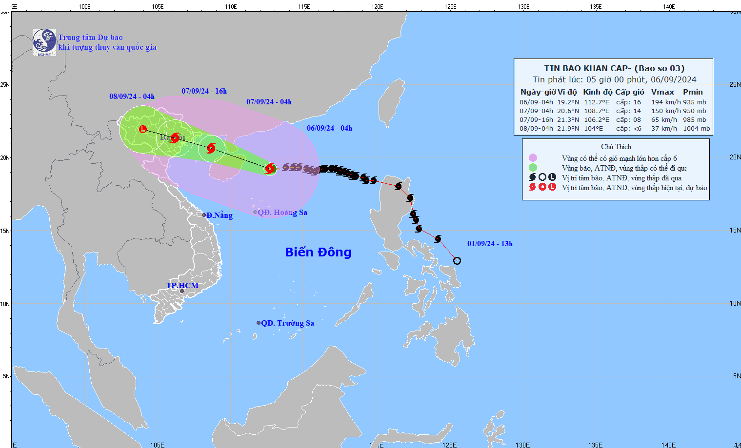 Bão số 3 cấp siêu bão , cách Quảng Ninh 620 km , gió giật cấp 16 - Ảnh 1.