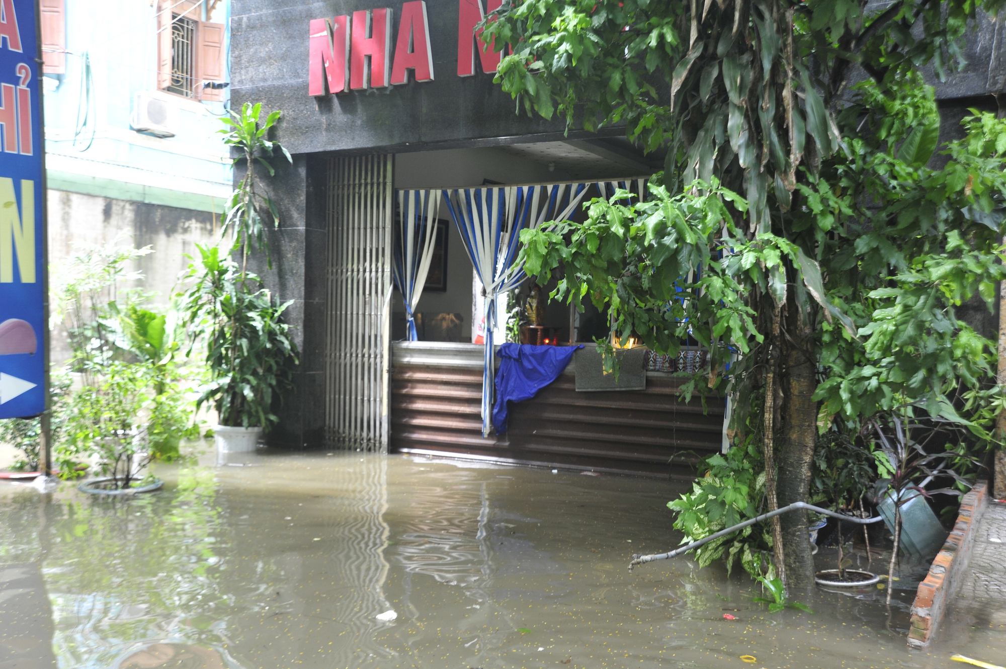 Nhiều hộ gia đình phải dùng các tấm chắn tạm thời Nhiều hộ gia đình phải dùng các tấm chắn tạm thời