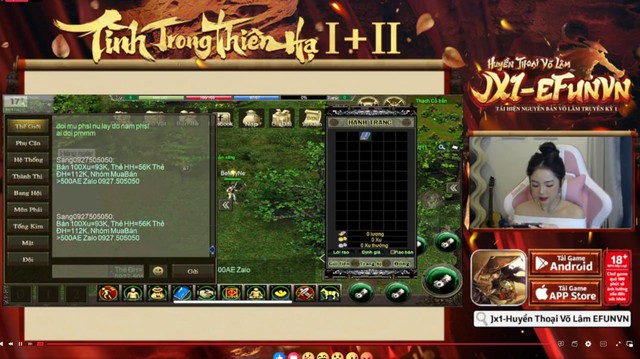 Hàng loạt KOLs livestream JX1 Efunvn Mobile, điều hiếm thấy của thị trường game nhập vai kiếm hiệp - Ảnh 7.