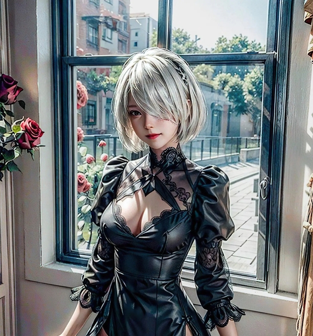 NieR: Automata: AI tưởng tượng 2B là một cô gái quyến rũ ngoài đời thực - Ảnh 2.