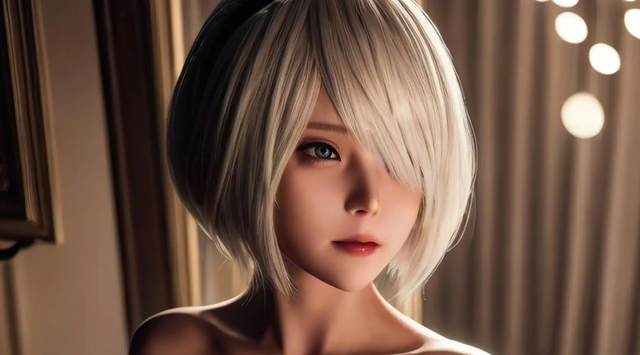 NieR: Automata: AI tưởng tượng 2B là một cô gái quyến rũ ngoài đời thực - Ảnh 1.