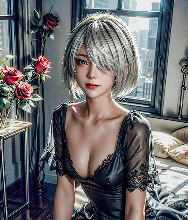 NieR: Automata: AI tưởng tượng 2B là một cô gái quyến rũ ngoài đời thực - Ảnh 3.