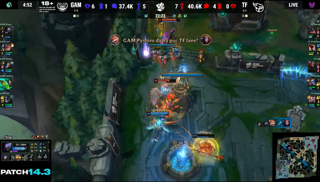 Pha "tự hủy" kéo theo cả hiệu ứng domino của Team Flash trong trận gặp GAM Esports vừa qua Pha "tự hủy" kéo theo cả hiệu ứng domino của Team Flash trong trận gặp GAM Esports vừa qua