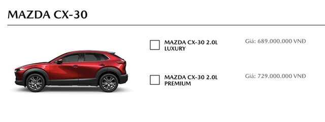 Mazda CX-30 tiếp tục điều chỉnh giá bán: Tăng 25 triệu đồng, vẫn rẻ hơn Honda HR-V bản tiêu chuẩn - Ảnh 1. Mazda CX-30 tiếp tục điều chỉnh giá bán: Tăng 25 triệu đồng, vẫn rẻ hơn Honda HR-V bản tiêu chuẩn - Ảnh 1.