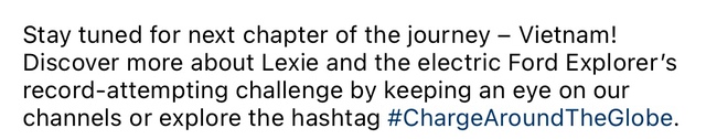 Ford Explorer EV nữ lái từ TP.HCM sang Malaysia sau 1 tháng: Tính xuyên hơn 30 nước, chạy gần 15.000km trước khi đến Việt Nam - Ảnh 4. Ford Explorer EV nữ lái từ TP.HCM sang Malaysia sau 1 tháng: Tính xuyên hơn 30 nước, chạy gần 15.000km trước khi đến Việt Nam - Ảnh 4.