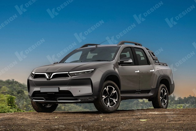 Xe bán tải điện VinFast dần lộ diện: Đầu xe hầm hố, dễ cùng cỡ Ranger và Triton, ra mắt đêm nay - Ảnh 2. Xe bán tải điện VinFast dần lộ diện: Đầu xe hầm hố, dễ cùng cỡ Ranger và Triton, ra mắt đêm nay - Ảnh 2.