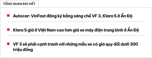 Klara S, VF 3 rất có thể là 'quân tiên phong' của VinFast ở Ấn Độ: Đều là những mẫu xe 'hot' nhưng đối thủ đang sở hữu vũ khí rất mạnh - Ảnh 1.