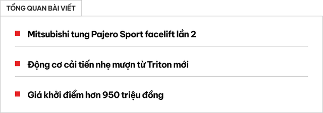 Mitsubishi Pajero Sport 2024 ra mắt - Ảnh 1.