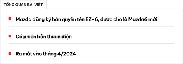 Mẫu xe thay thế Mazda6 có thể ra mắt ngay trong tháng 4 này - Ảnh 1. Mẫu xe thay thế Mazda6 có thể ra mắt ngay trong tháng 4 này - Ảnh 1.