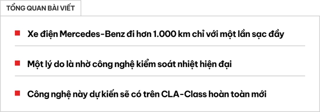 Chỉ một lần sạc đầy chạy hơn 1.000km sa mạc, Mercedes-Benz CLA-Class hoàn toàn mới có thể trang bị công nghệ tương tự - Ảnh 1.