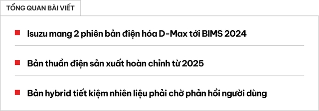 Isuzu D-Max cùng lúc có 2 bản điện hóa tham dự Bangkok International Motor Show 2024 - Ảnh 1.