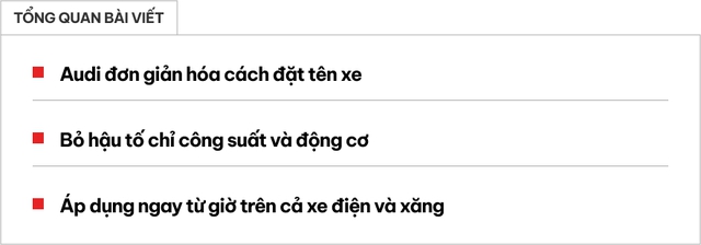 Sau BMW, tới lượt Audi phải đổi cách đặt tên xe đơn giản hơn - Ảnh 1.