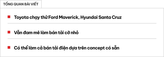Toyota vẫn đam mê làm bán tải cỡ nhỏ, lấy cả xe đối thủ ra chạy thử - Ảnh 1. Toyota vẫn đam mê làm bán tải cỡ nhỏ, lấy cả xe đối thủ ra chạy thử - Ảnh 1.