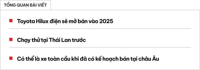 Toyota xác nhận Hilux thuần điện, sản xuất từ 2025 - Ảnh 1.