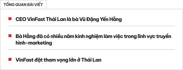 CEO VinFast Thái Lan: Ngồi 'ghế nóng' 6 tháng đã có màn ra mắt quan trọng, từng giữ vị trí quan trọng trong nhiều công ty truyền hình - Ảnh 1. CEO VinFast Thái Lan: Ngồi 'ghế nóng' 6 tháng đã có màn ra mắt quan trọng, từng giữ vị trí quan trọng trong nhiều công ty truyền hình - Ảnh 1.