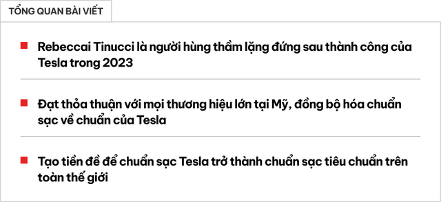Rebecca Tinucci - Nữ tướng thầm lặng đứng sau thành công của Tesla - Ảnh 1. Rebecca Tinucci - Nữ tướng thầm lặng đứng sau thành công của Tesla - Ảnh 1.
