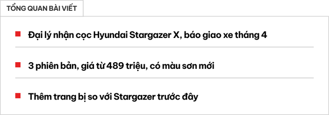 Đại lý báo giá Hyundai Stargazer X từ 489 triệu rẻ nhất phân khúc, hé lộ nhiều trang bị hiện đại đấu Xpander - Ảnh 1. Đại lý báo giá Hyundai Stargazer X từ 489 triệu rẻ nhất phân khúc, hé lộ nhiều trang bị hiện đại đấu Xpander - Ảnh 1.