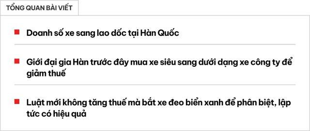 Giới nhà giàu Hàn Quốc 'tẩy chay' xe sang sau thay đổi bắt buộc này của chính phủ - Ảnh 1.