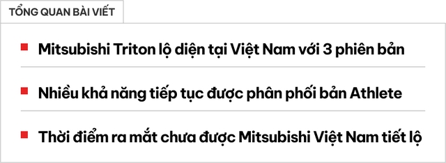 Mitsubishi Triton 2024 lộ diện tại Việt Nam với 3 phiên bản: Khác biệt lớn ở bộ mâm, có bản thể thao đấu Ranger Wildtrak - Ảnh 1.