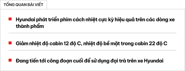 Hyundai sắp hoàn thiện công nghệ để cabin xe luôn mát mẻ bất chấp ngày hè nóng nực - Ảnh 1.