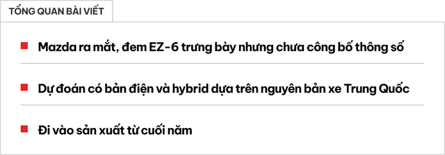 Dự đoán hệ truyền động Mazda EZ-6: Điện hóa, hybrid đầy đủ, đang được cân nhắc quốc tế hóa - Ảnh 1.