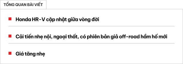 Honda HR-V 2024 ra mắt: Cải tiến nhẹ nhàng, chờ đời kế tiếp - Ảnh 1. Honda HR-V 2024 ra mắt: Cải tiến nhẹ nhàng, chờ đời kế tiếp - Ảnh 1.