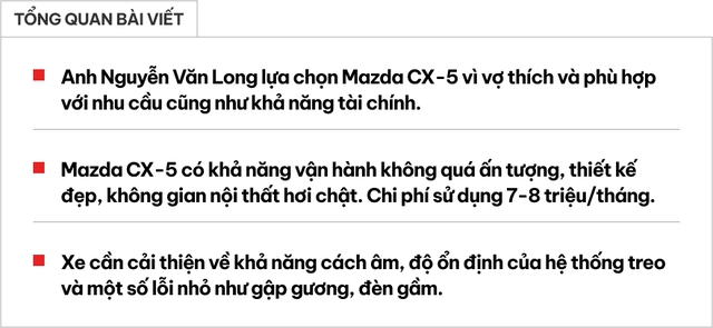 Bán xe Mercedes-Benz, có vợ làm cho Honda nhưng mua Mazda CX-5, anh chồng chia sẻ: 'Vì vợ thích!'- Ảnh 1.